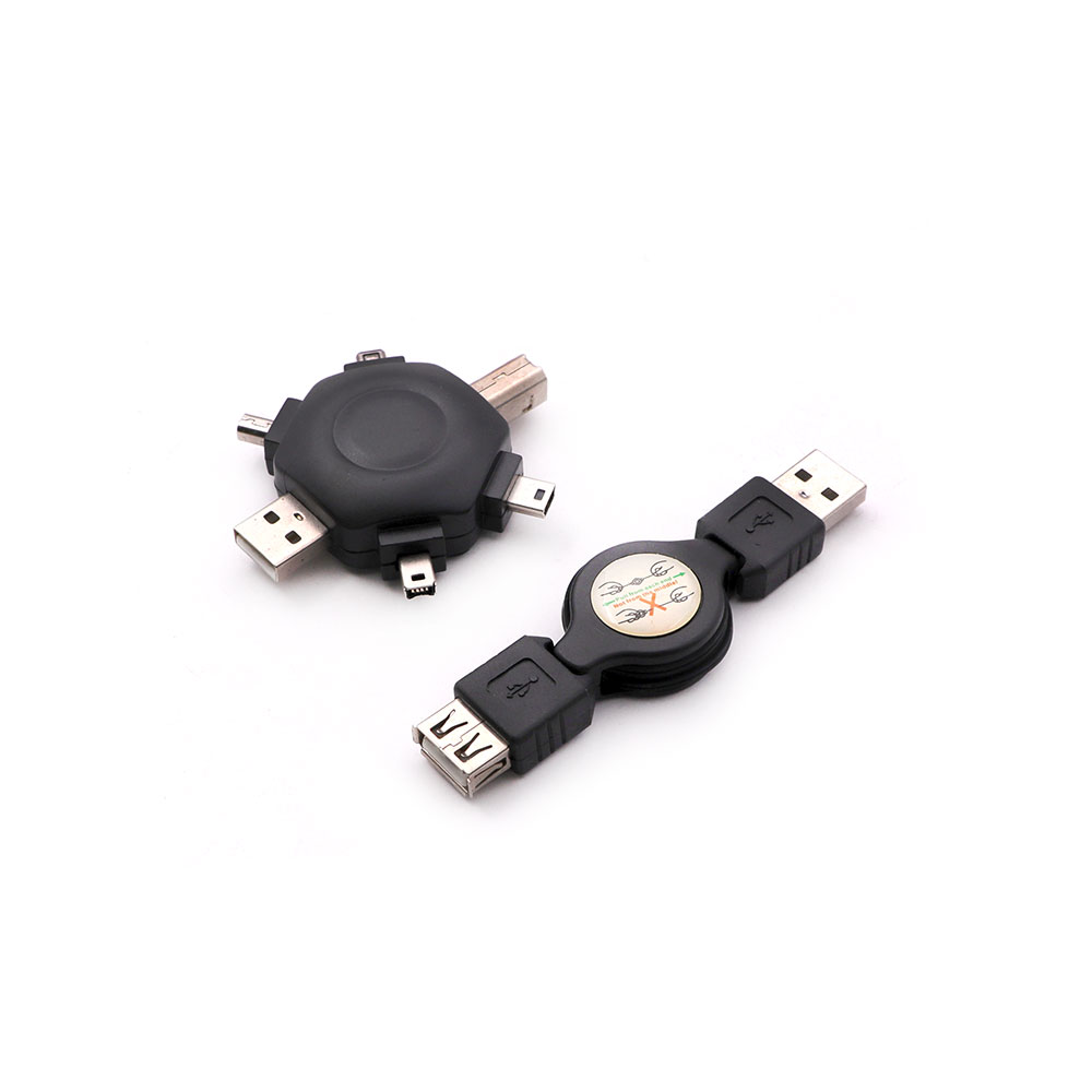 Data Cable Adapter | Multi-Function USB 6 In 1 | Retractable