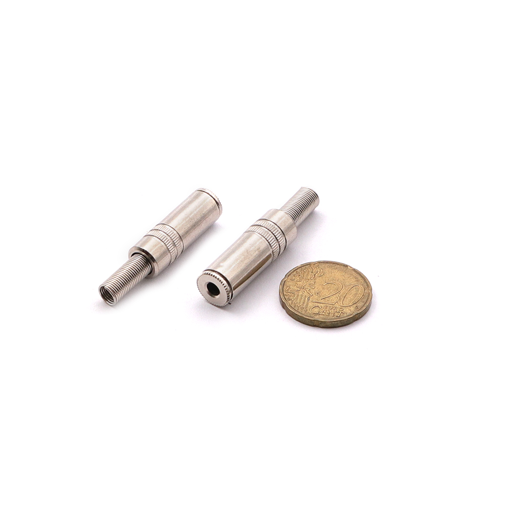 Audio Connector | Jack Mono Female 3.5mm | Cable Mount | Metal