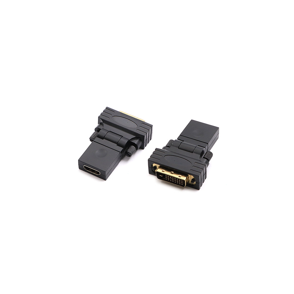 Computer Cable Adapter | HDMI Female - DVI-D Male | 360 Degree | Plug