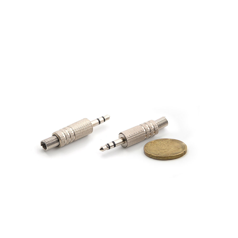 Audio Connector | Jack Stereo Male 3.5mm | Cable Mount | Metal