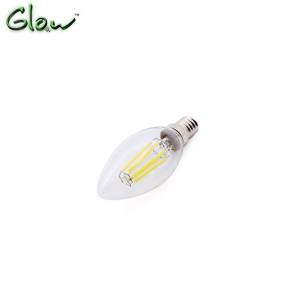 LED Bulb | E14 | 6W | White | B10 | Filament | Glow