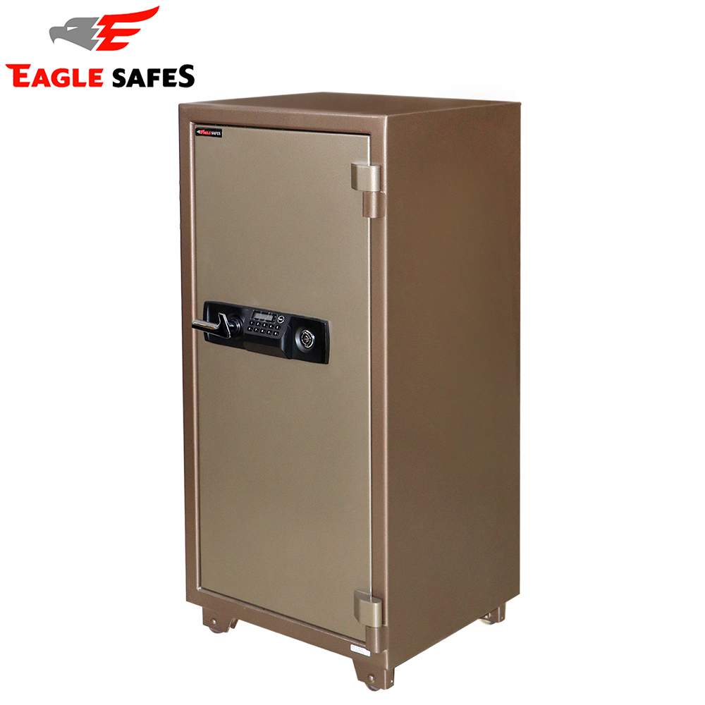 Safe Box | Electronic key | Fire Resist | 1245x585x507mm | 220Kg | Brown
