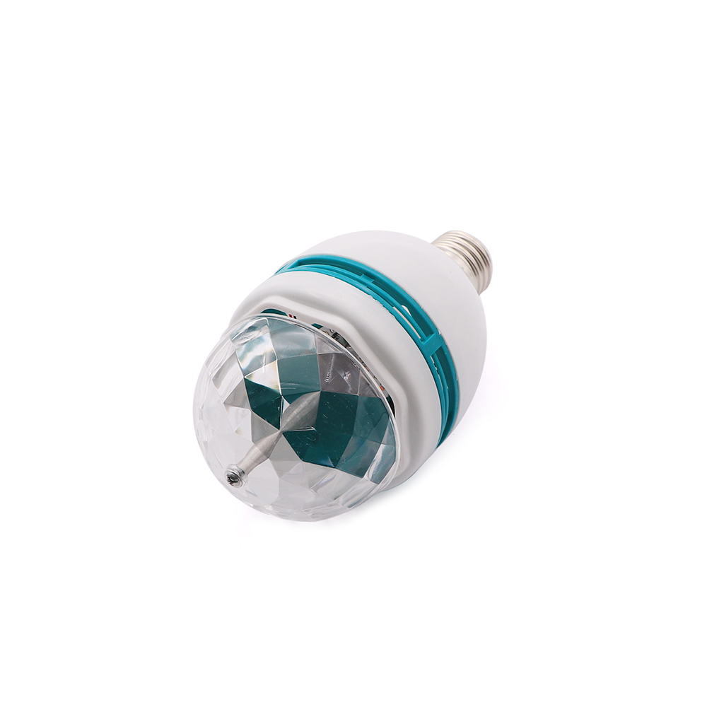 Disco Light Bulb | Auto Rotating | Full Color | E27 | 3W | Plastic