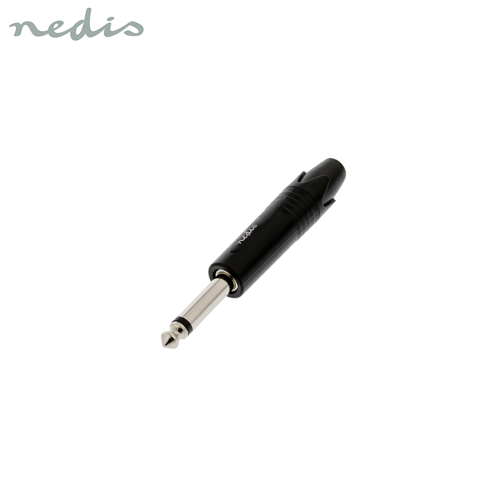 Audio Connector | Jack Mono Male 6.3mm | Cable Mount | Metal | Nedis