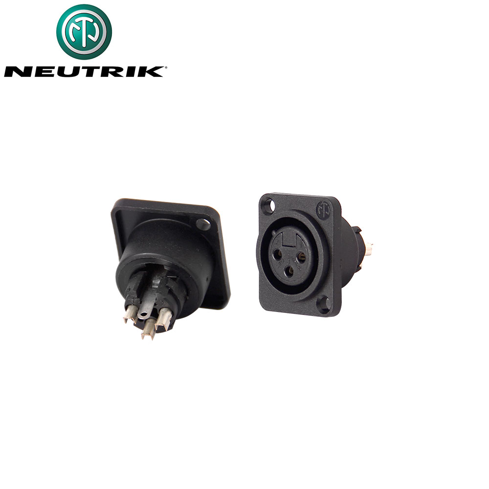 Audio Connector | XLR 3-Pin Female Silver | Plastic | Chassis Mount | Neutrik