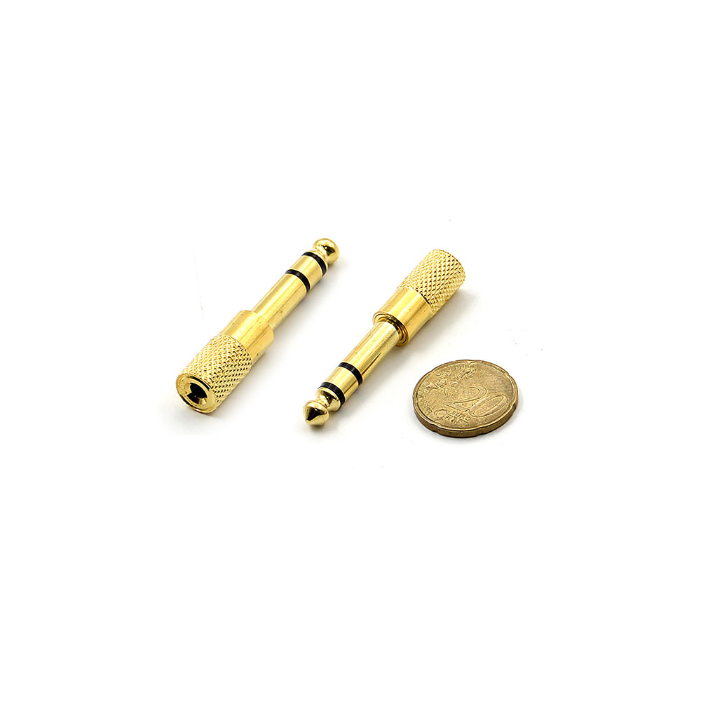 Audio Adapter | Jack Stereo | Male 6.3mm - Female 3.5mm | Gold