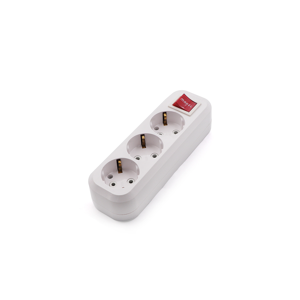 Power Strip | 3 Outlet EU | 16A | Switch | Makel