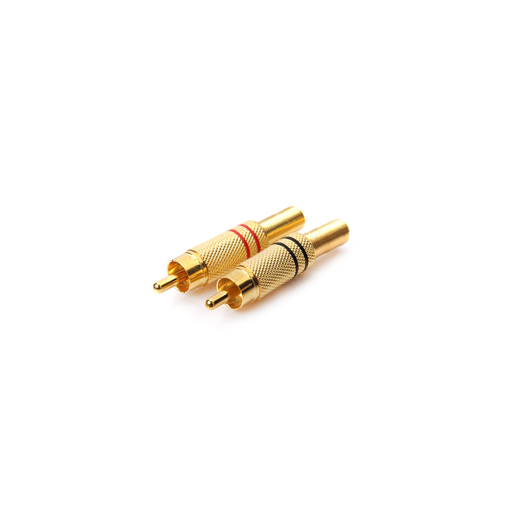 Audio Video Connector | RCA Male | Cable Mount | Gold | LQ