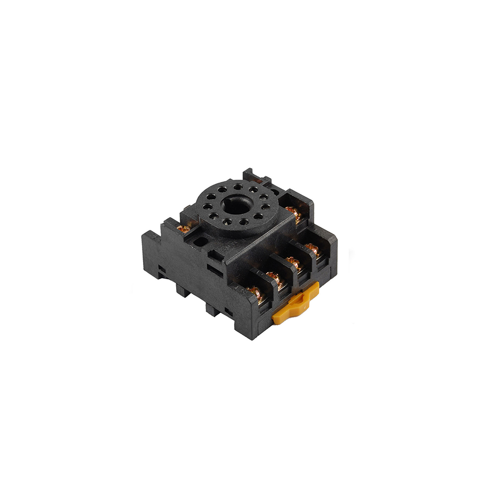 Socket Relay | 11-Pin 3PDT | Rail Mount | Round Type