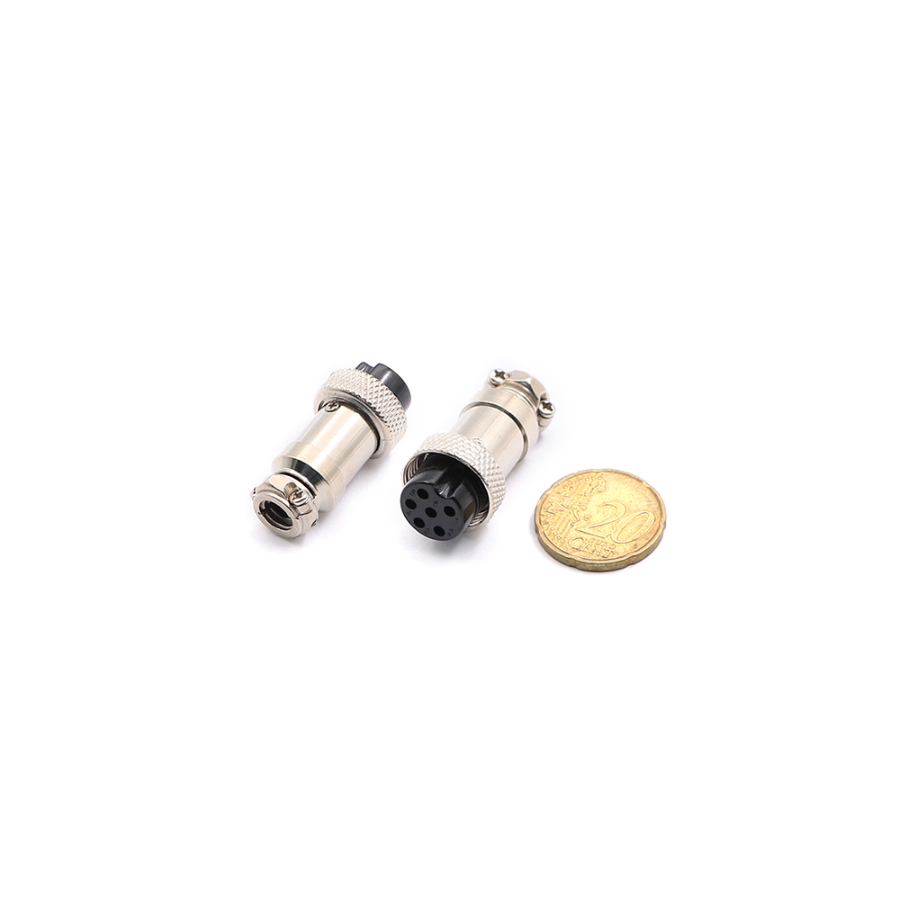 Circular Plug | Aviation Connector 6-Pin Female 16mm | Chassis Mount