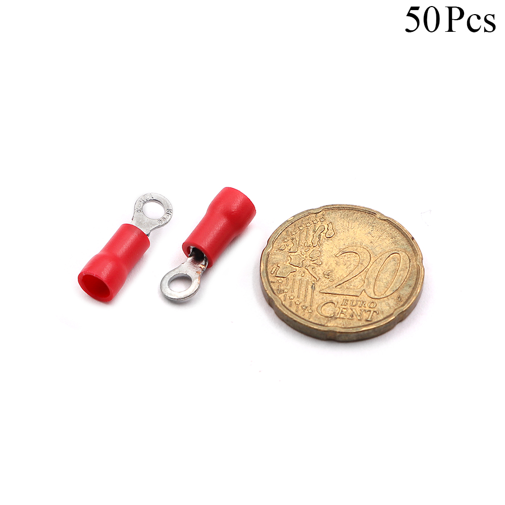 Cable Lugs Insulated | RV1.25-3.2 | Ring | 0.5~1.5mm | Red | 50pcs