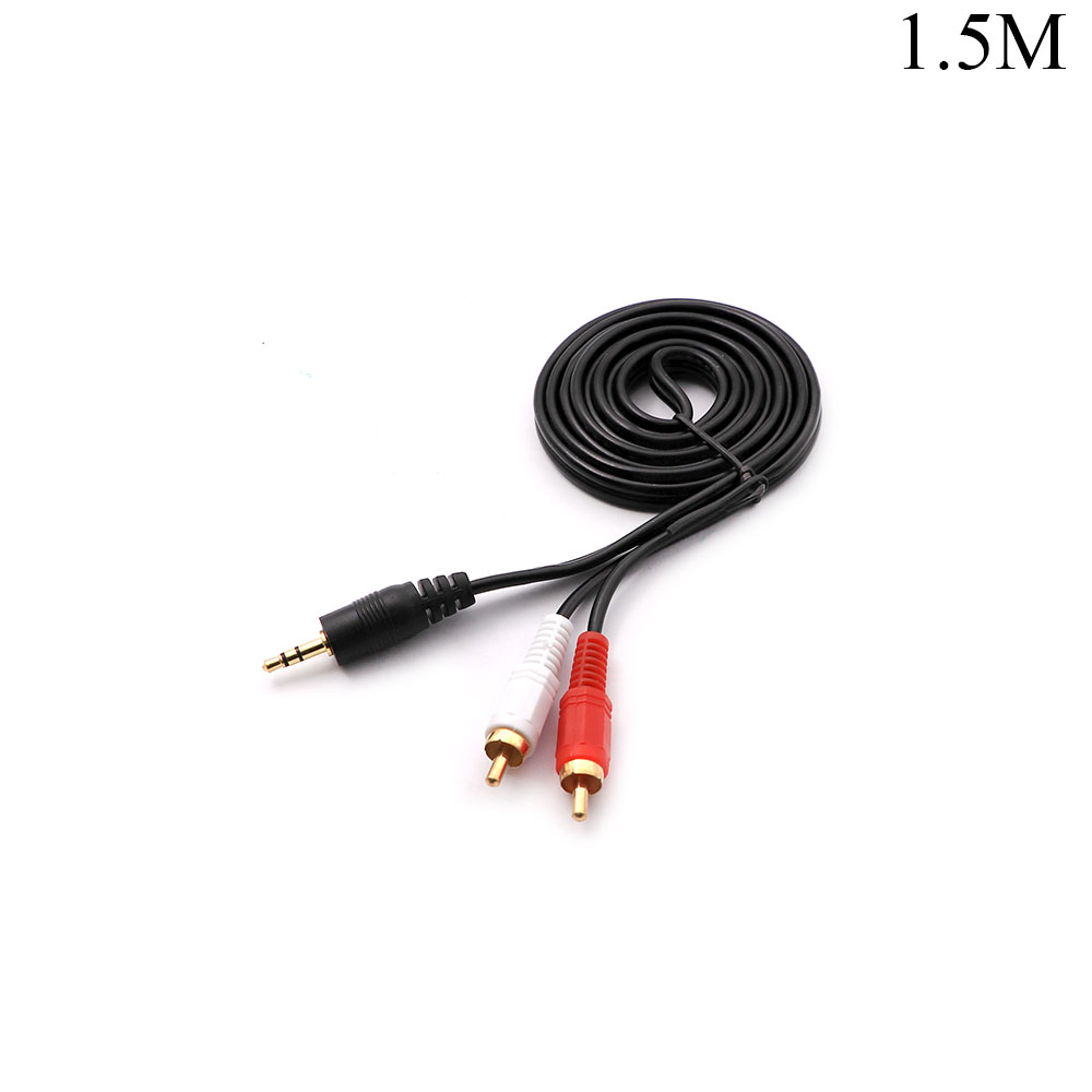 Audio Cable | Jack Stereo Male 3.5mm - 2x RCA Male | Gold | 1.5M 