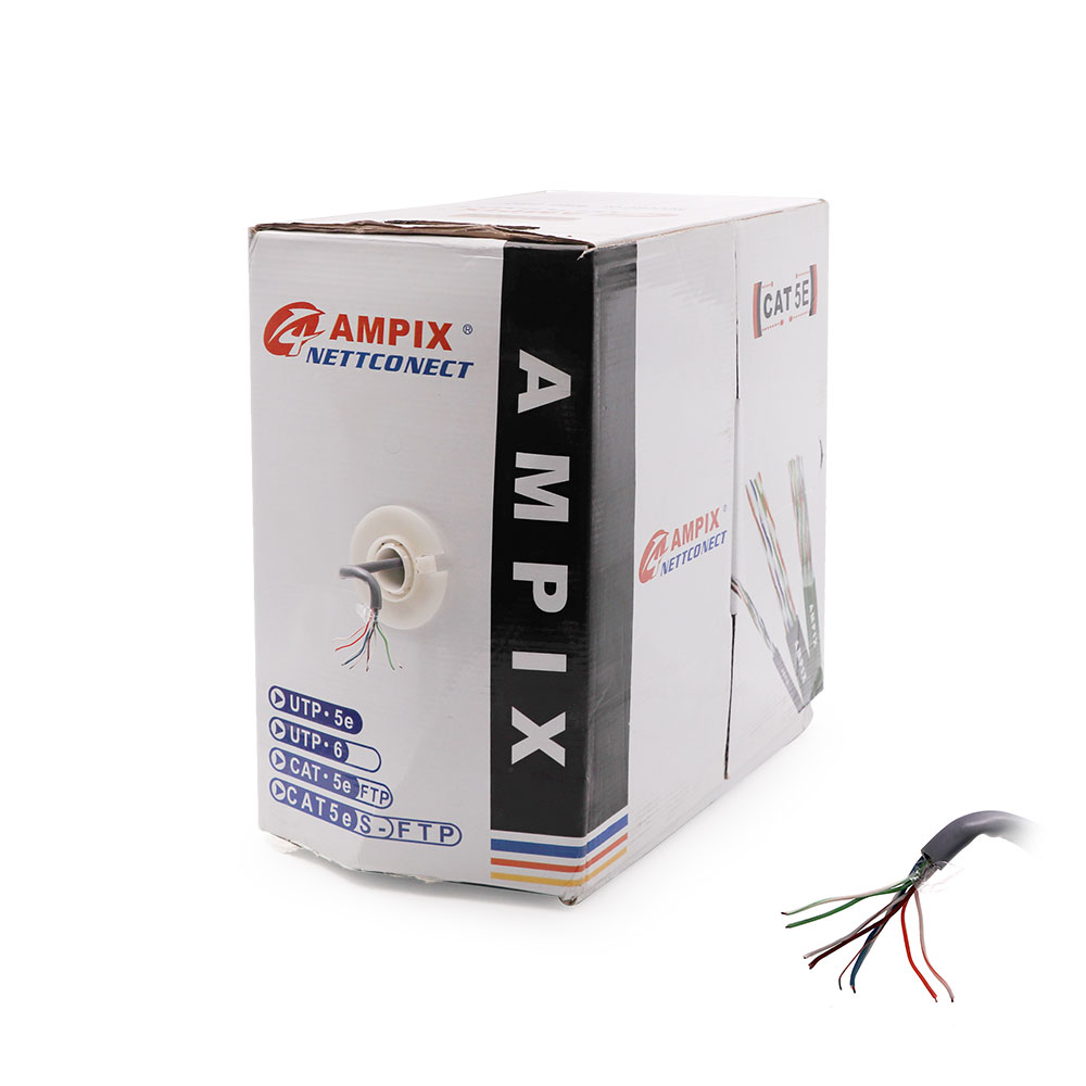 Network Cable | CAT5e | FUTP | 0.4mm | Roll 305M | AMPLX