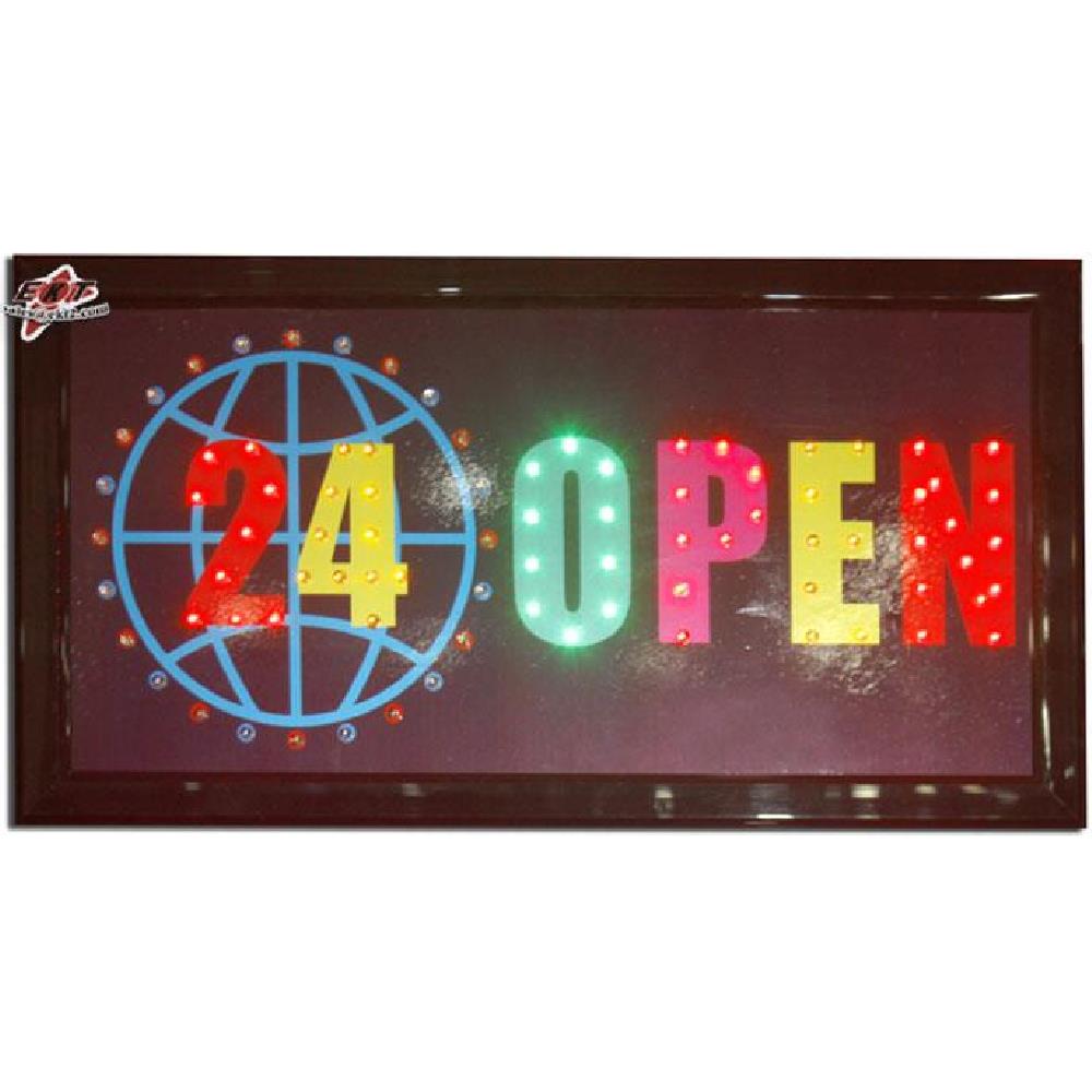 Sign LED | Open & 24 | 25.5x48cm 