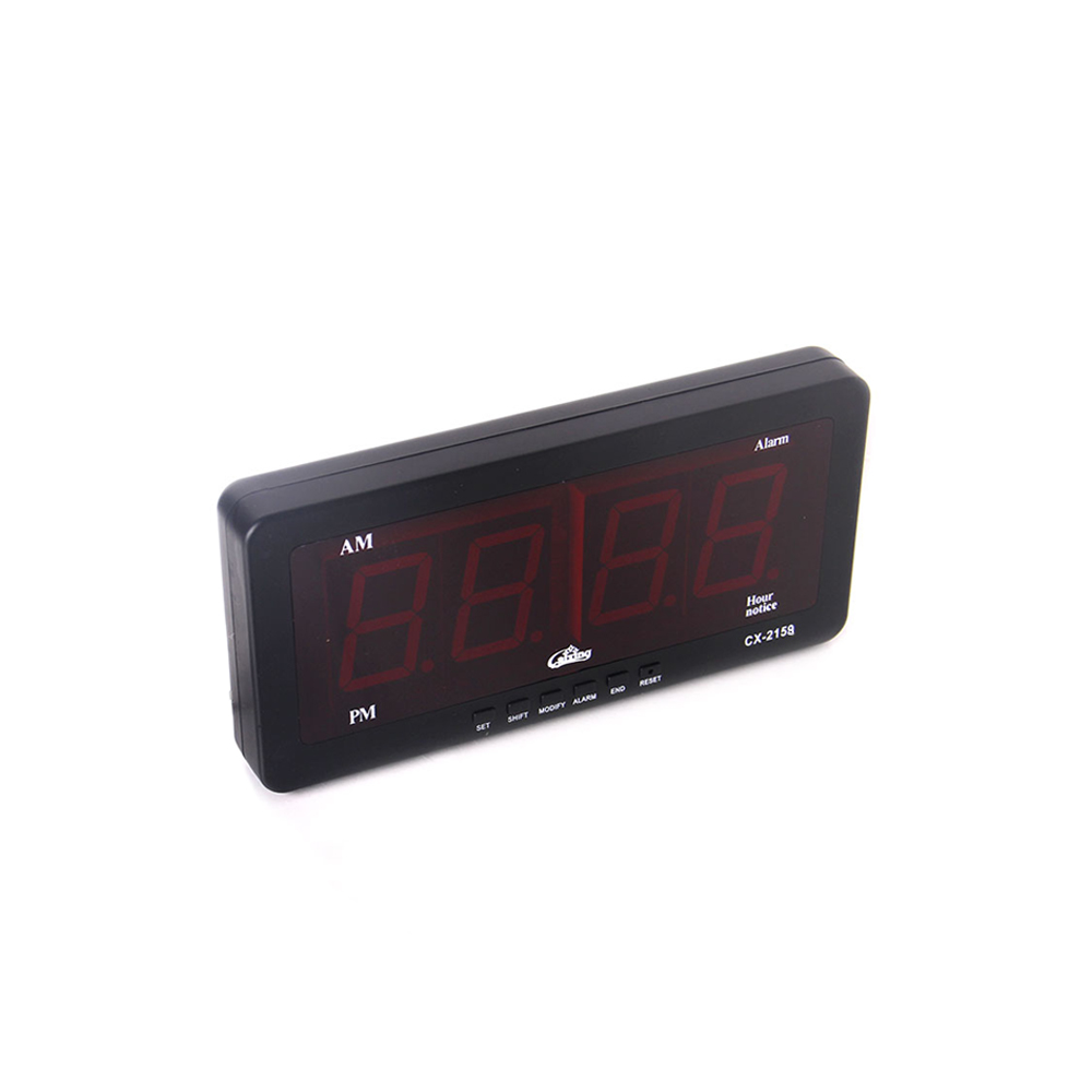 Digital Clock | 4x Digits | 1.5" | Alarm Time & Date & Temperature | Red 