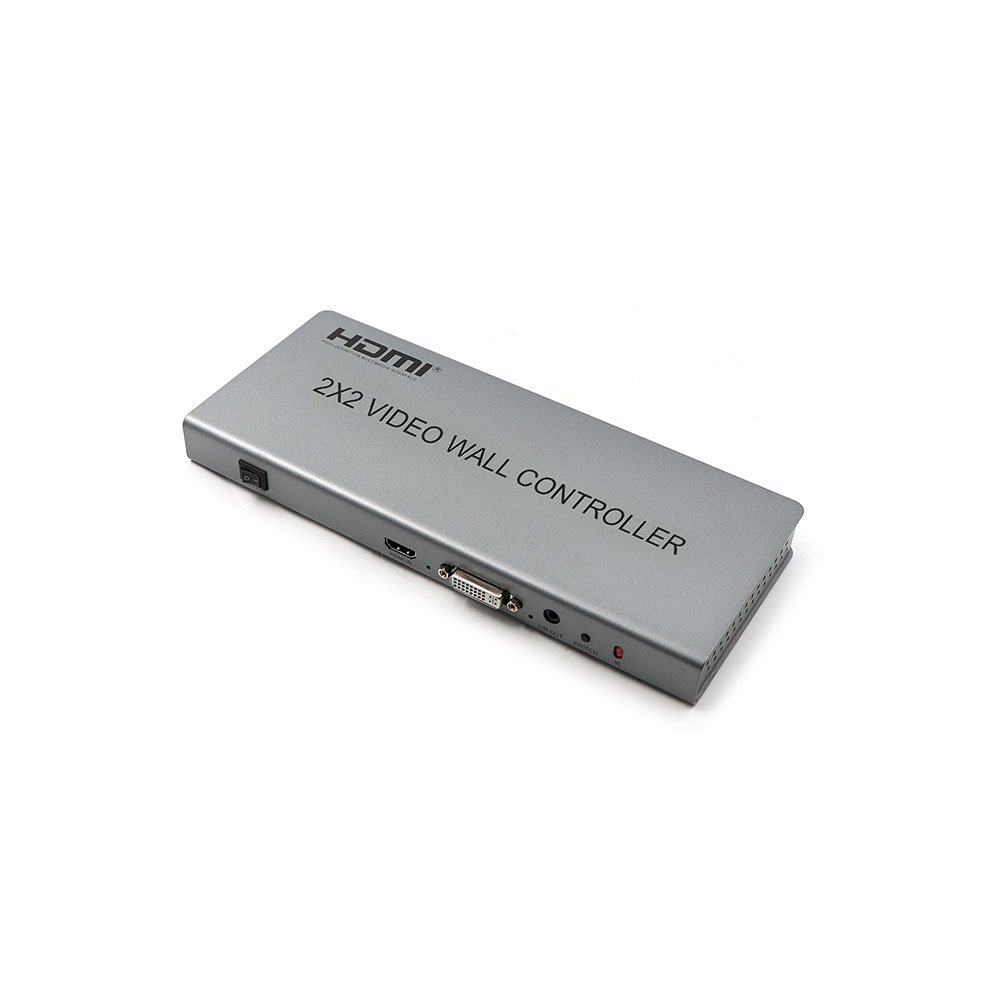 Video Wall Controller | Screen Splicer | HDMI & DVI-I & Jack Stereo - 2x2 | 1K 