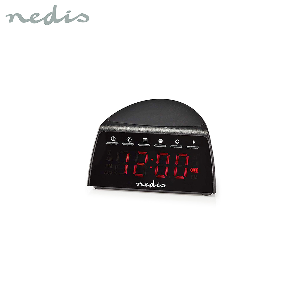 Digital Clock | LED Display | Wireless Phone Charger | Radio FM | Bluetooth | Nedis