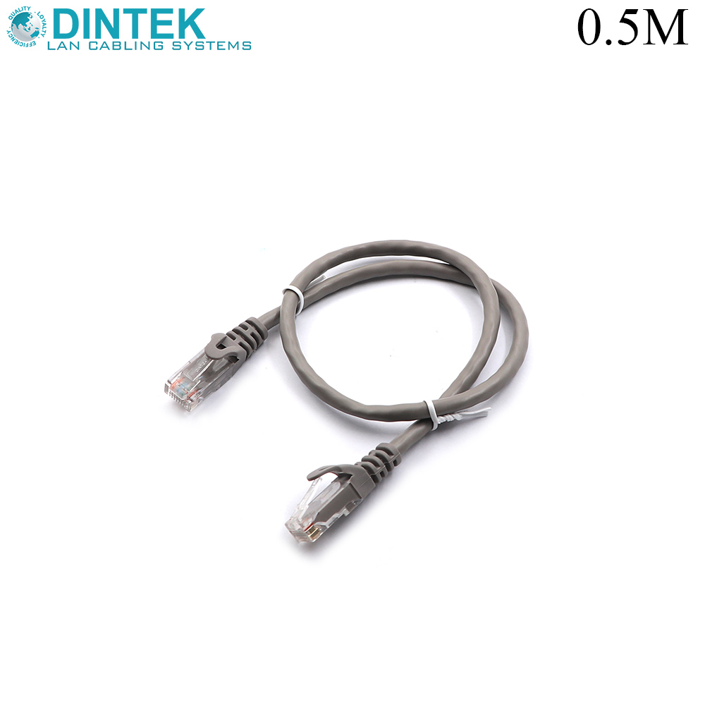 Patch Cord | CAT5e | UTP | 0.5M | Gray | Dintek