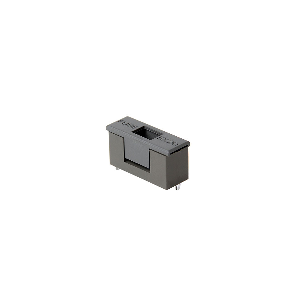 Fuse Holder | 20mm | PCB Mount | Black With Window