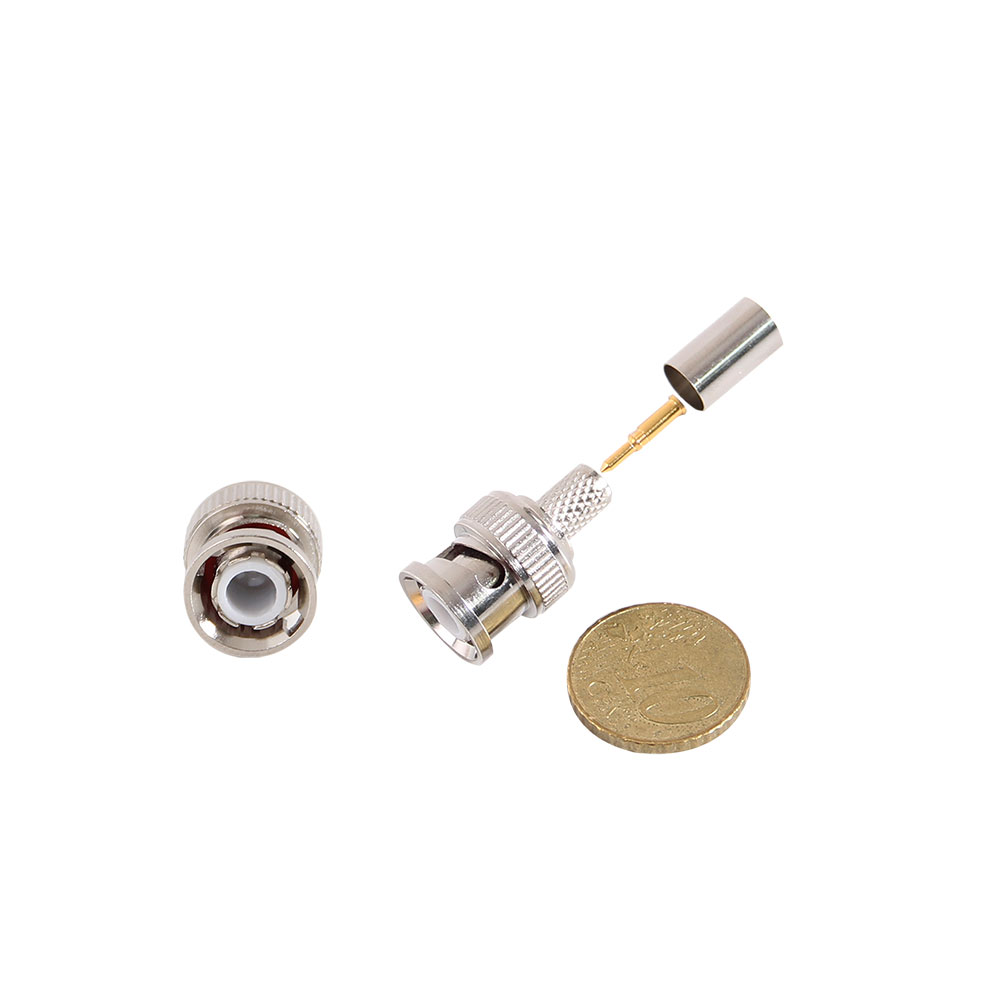 Coaxial Connector | BNC Male | RG-58 | Cable Mount | Crimping