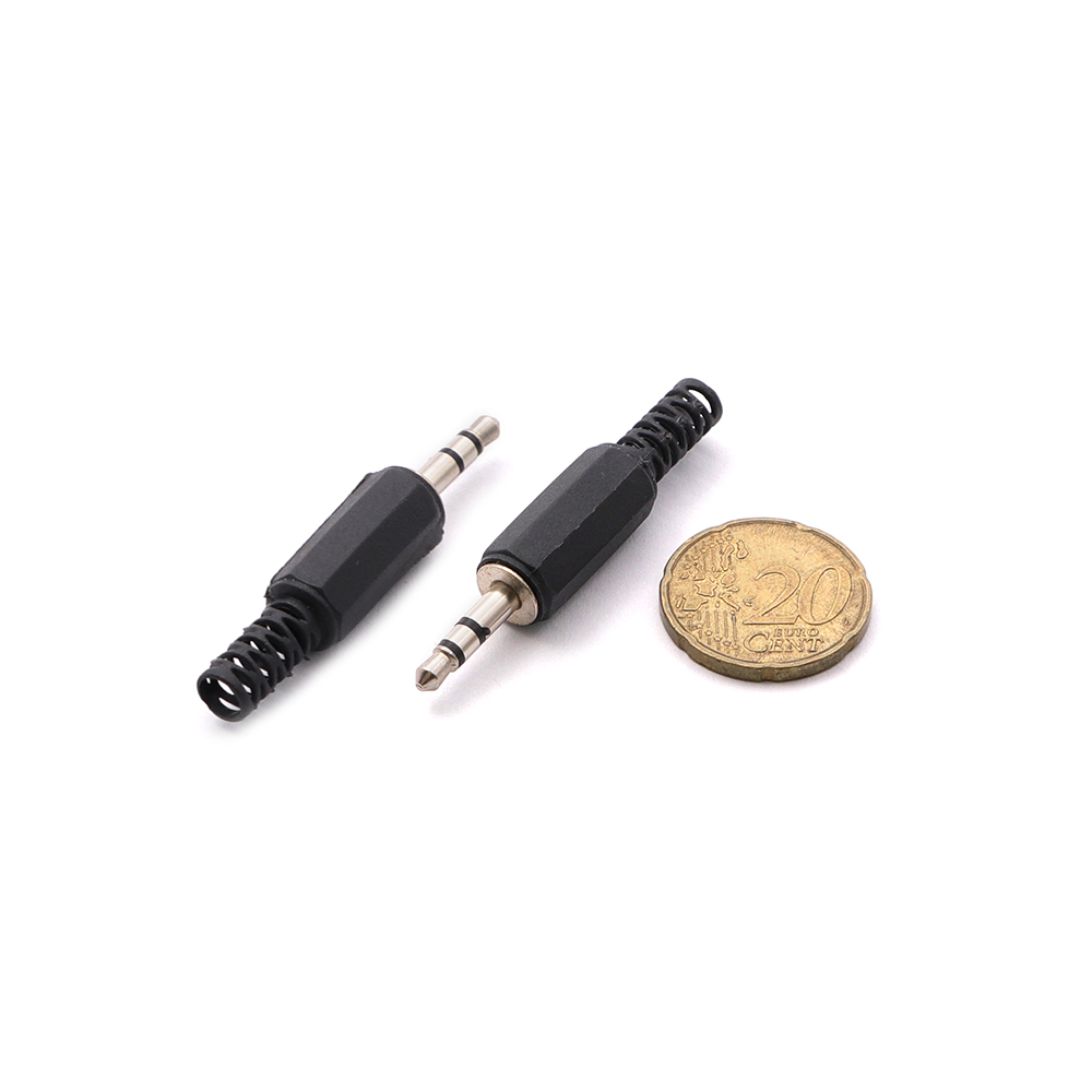 Audio Connector | Jack Stereo Male 3.5mm | Cable Mount | Plastic