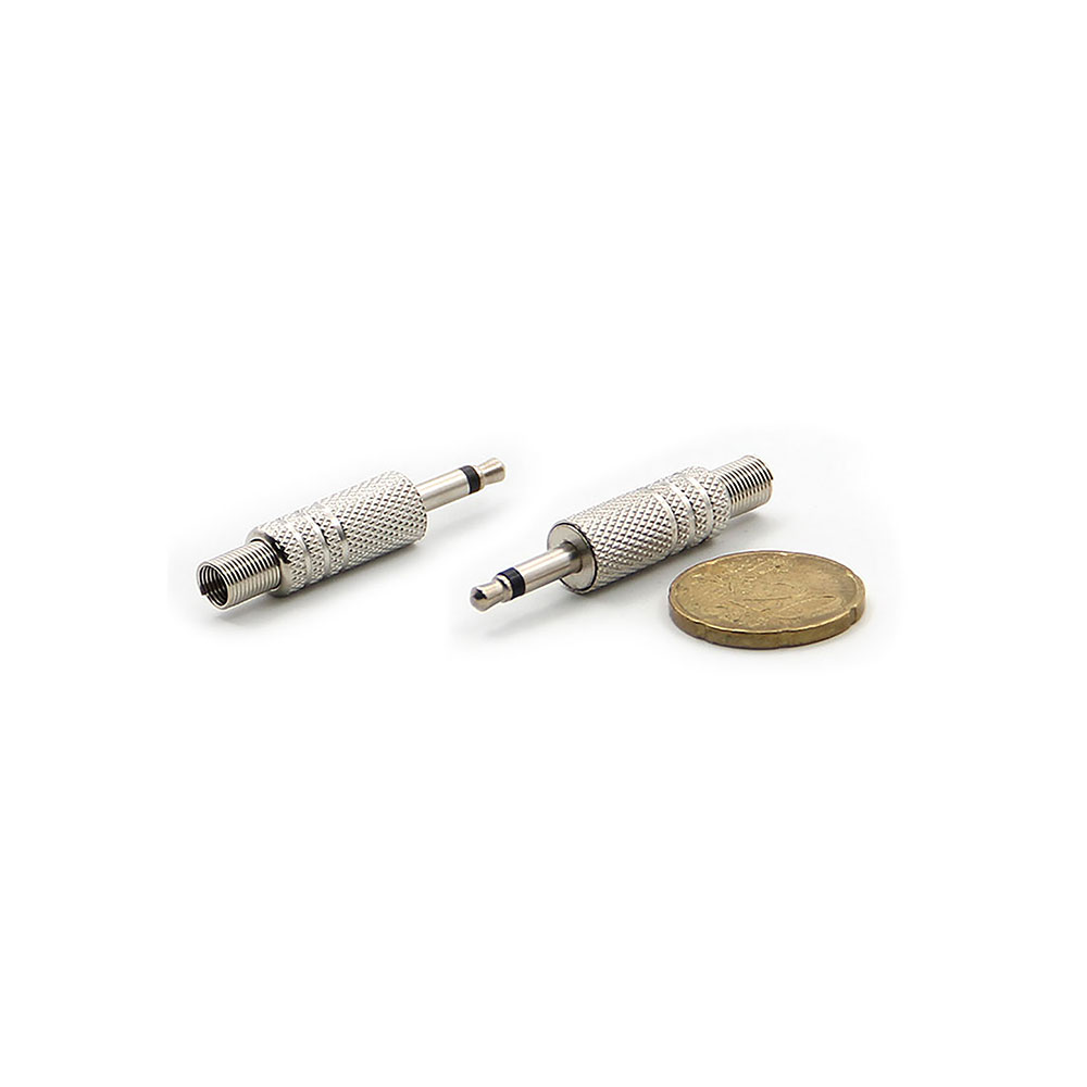 Audio Connector | Jack Mono Male 3.5mm | Cable Mount | Metal