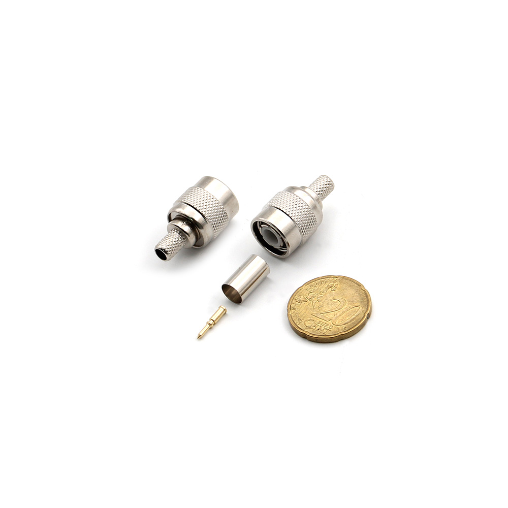 Coaxial Connector | TNC Male | RG-58 | Cable Mount | Crimping