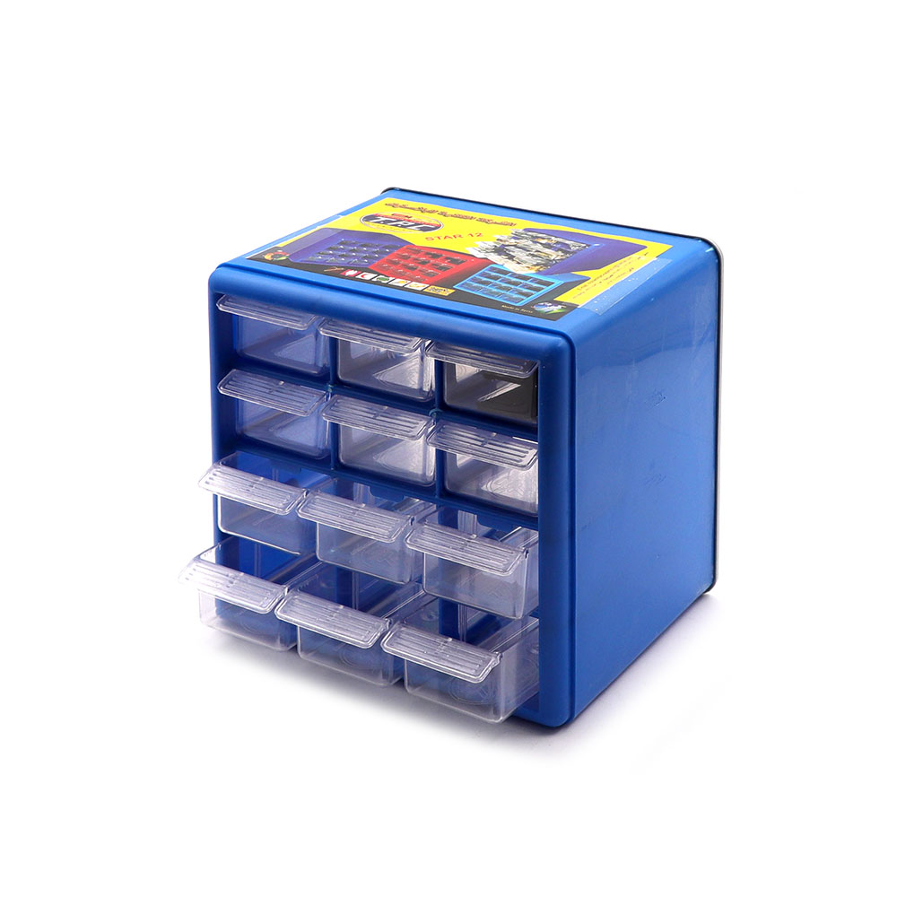 Component Storage Drawer | 195x160x190mm | 12pcs | Transparent