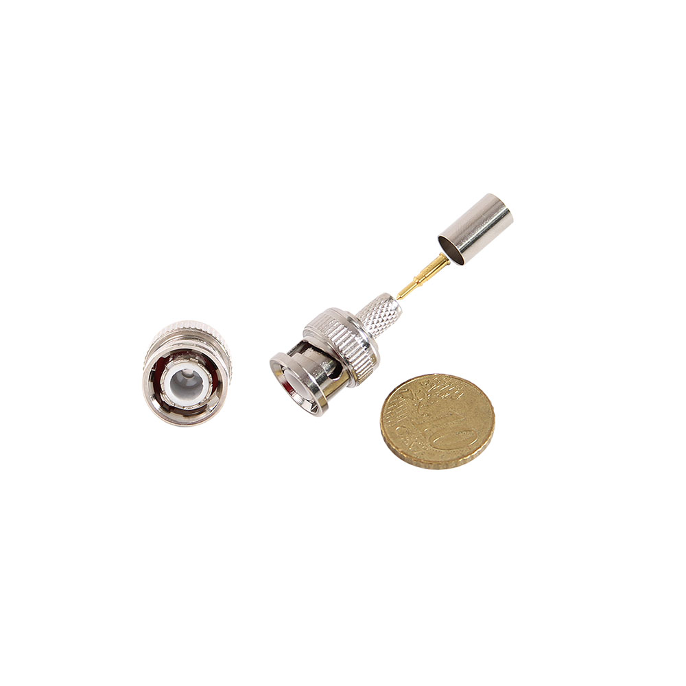 Coaxial Connector | BNC Male | RG-59 | Cable Mount | Crimping