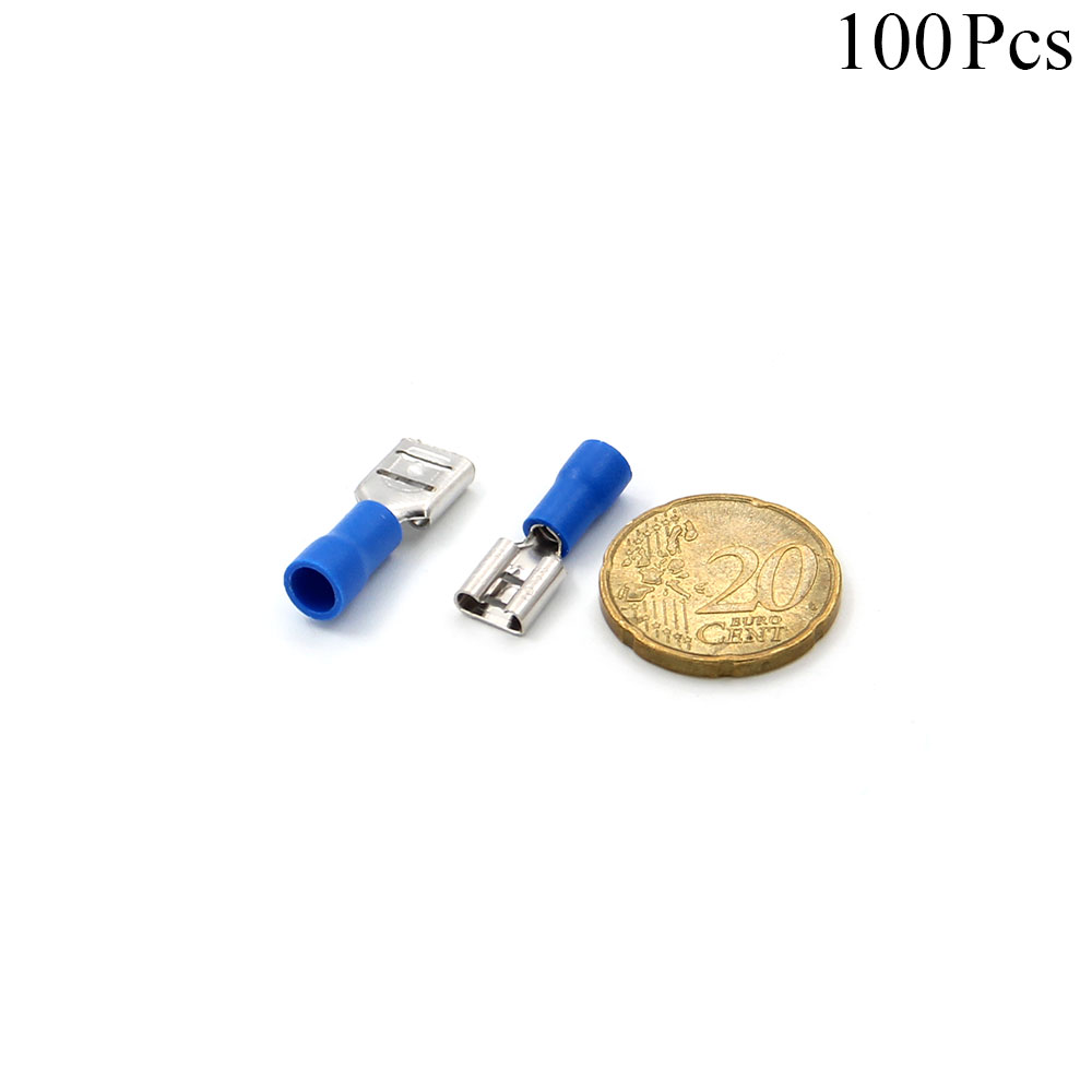 Cable Lugs Insulated | FDD2-250 | Female | 1.5-2.5mm | Blue | 100pcs