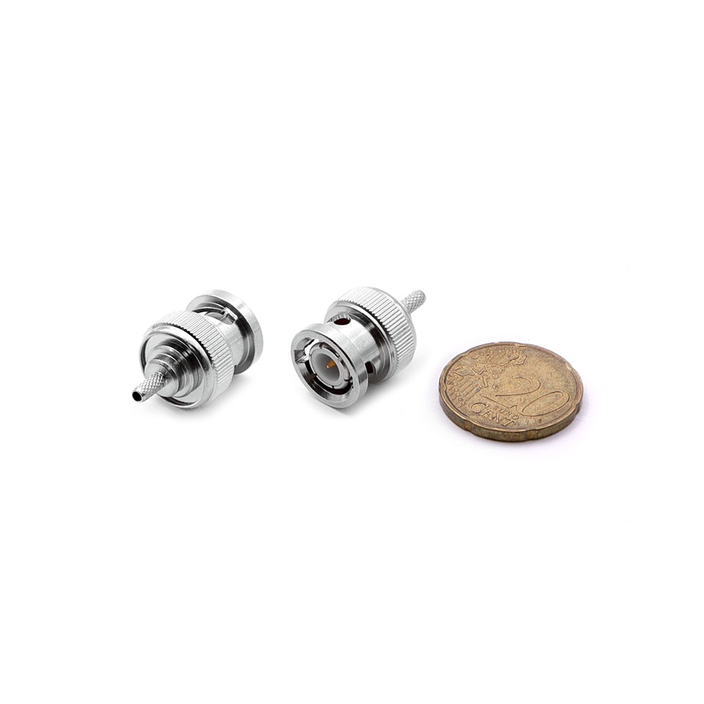 Coaxial Connector | BNC Male | RG-174 | Cable Mount | Crimping