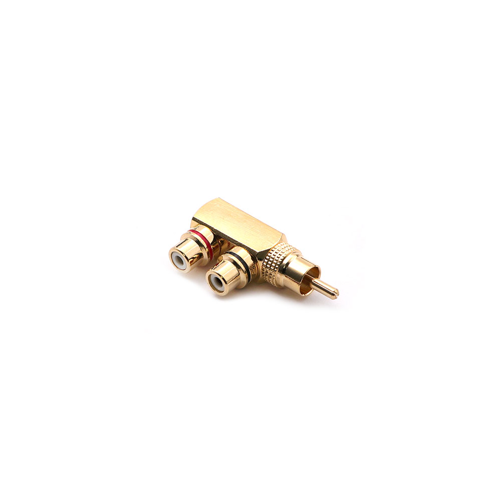 Audio Video Adapter | RCA | Male - 2x Female | Splitter | Gold