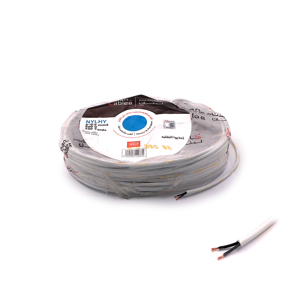 Wire Cable | 2x0.50mm | 91M | White | Liban Cables