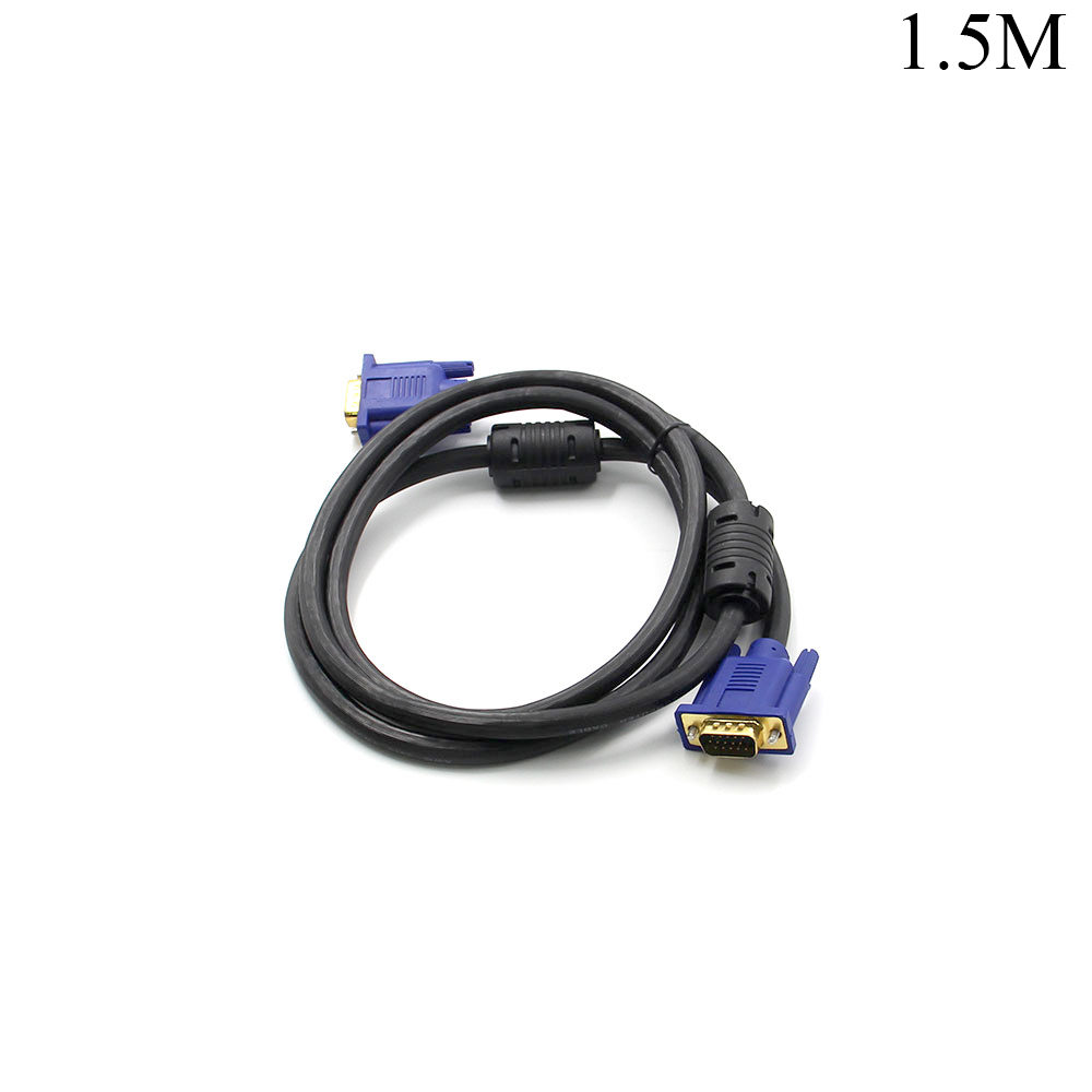 Video Cable | VGA | Male - Male | Gold | 1.5M