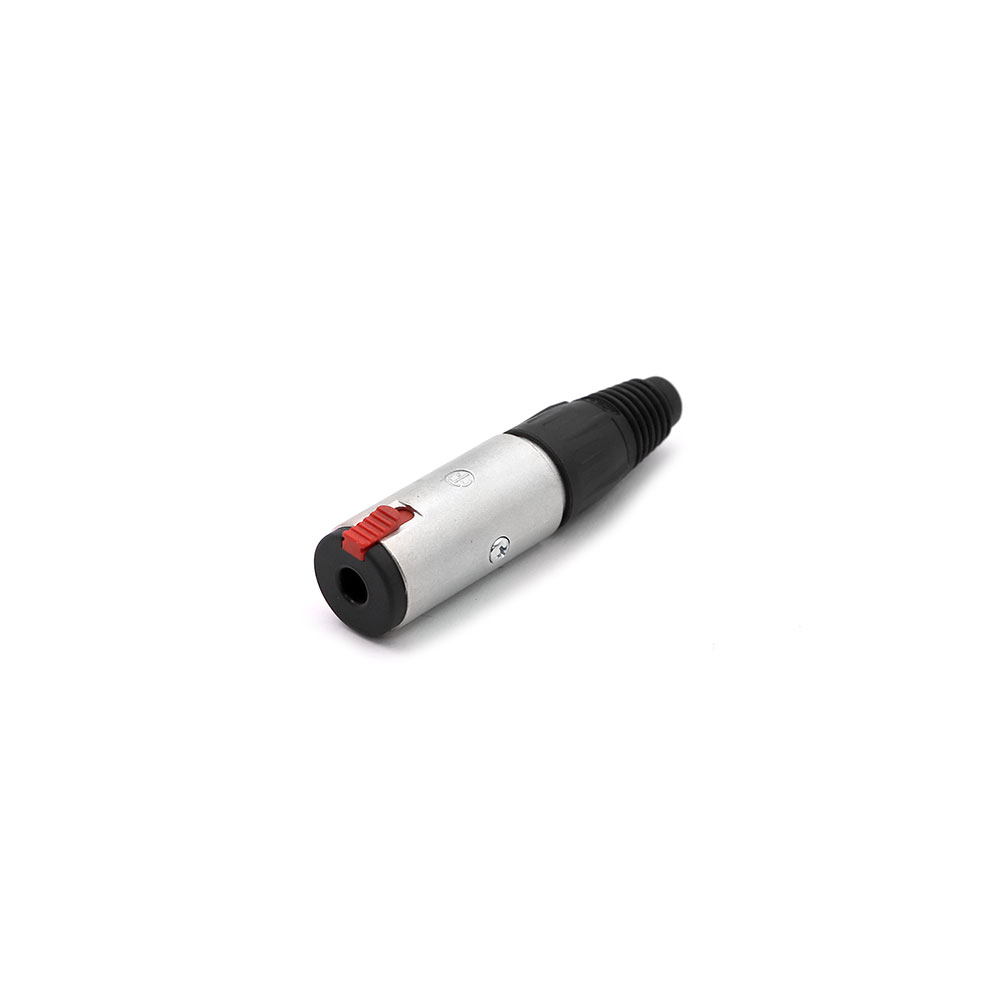 Audio Connector | Jack Stereo Female 6.3mm | Cable Mount | Metal | Locking