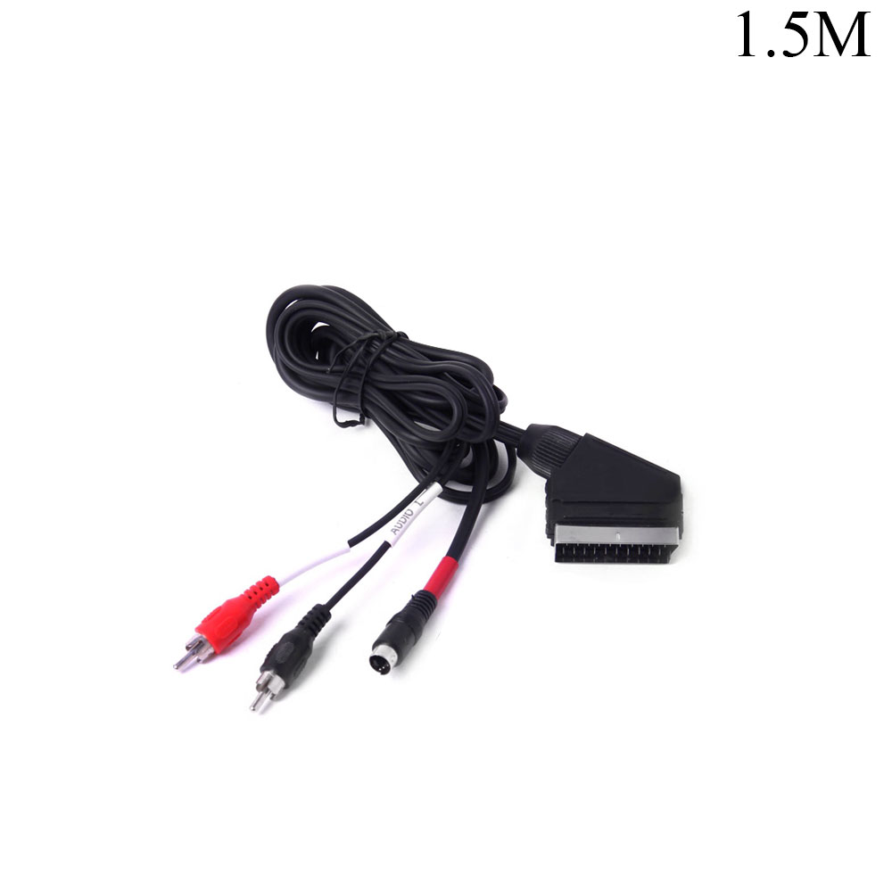 Audio Video Cable | Scart Male - Mini Din 4-Pin & 2x RCA Male | 1.5M | HQ