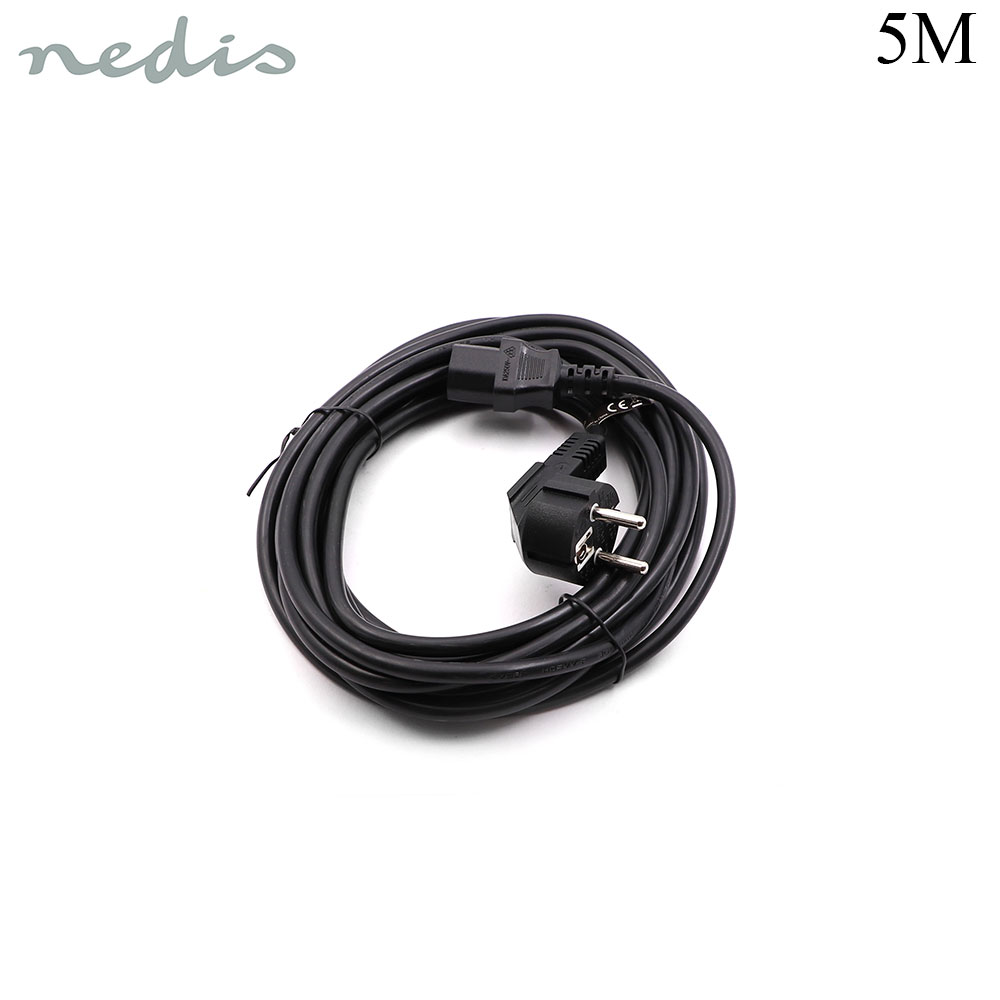 Power Cable | Schuko Plug - C13 | 2x1.00mm | Black | 5M | Nedis