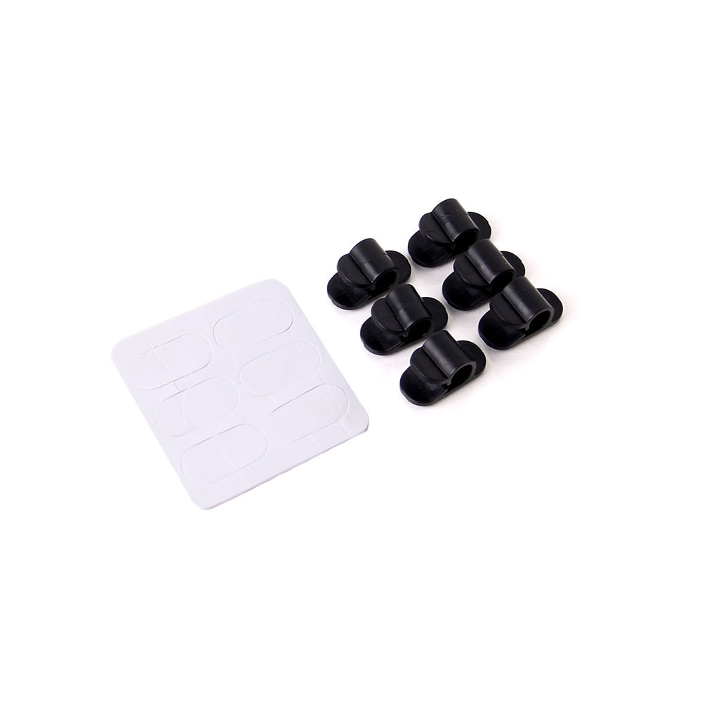 Cable Clip Organizer Set | 6pcs | Black