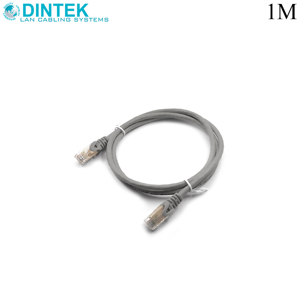 Patch Cord | CAT5e | UTP | 1M | Gray | Dintek