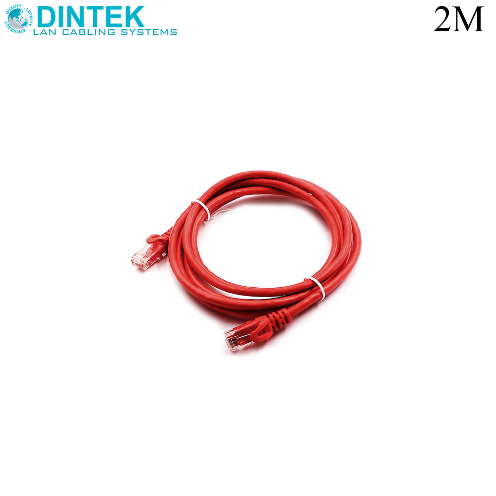 Patch Cord | CAT5e | UTP | 2M | Red | Dintek