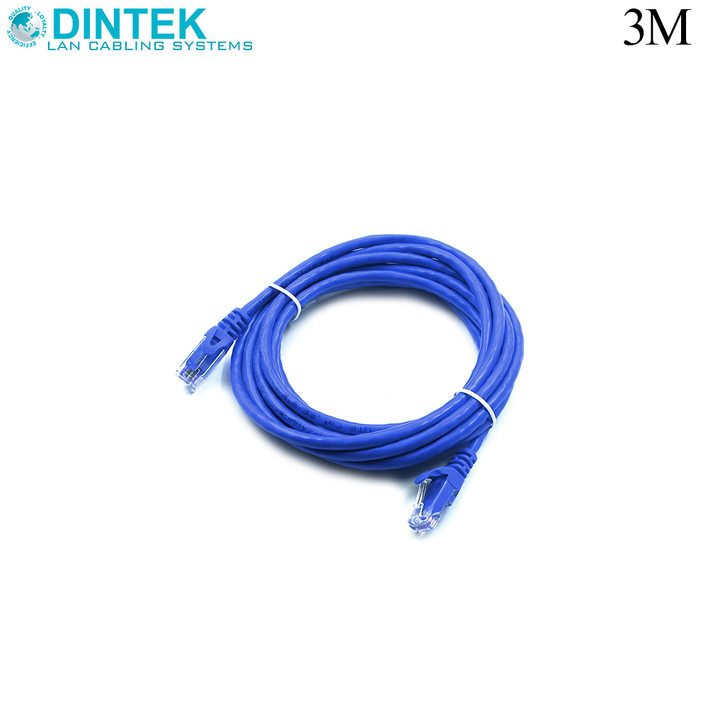 Patch Cord | CAT5e | UTP | 3M | Blue | Dintek