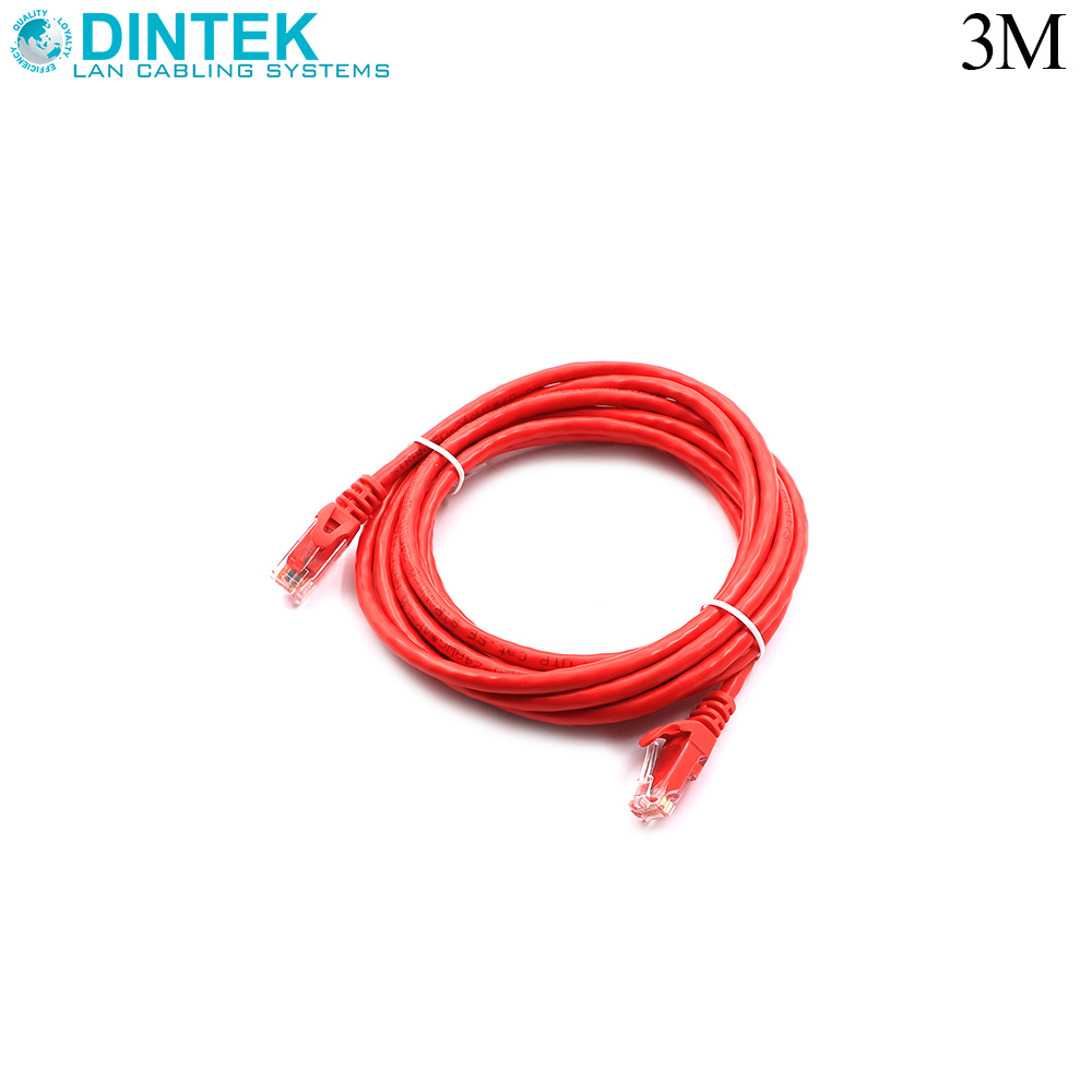 Patch Cord | CAT5e | UTP | 3M | Red | Dintek