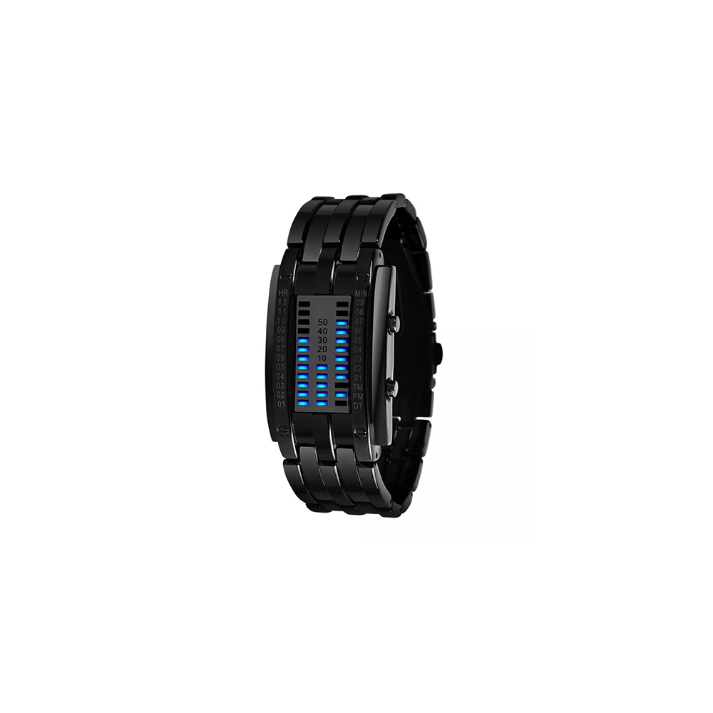 Watch LED Clock | Women | Waterproof | Black Steel