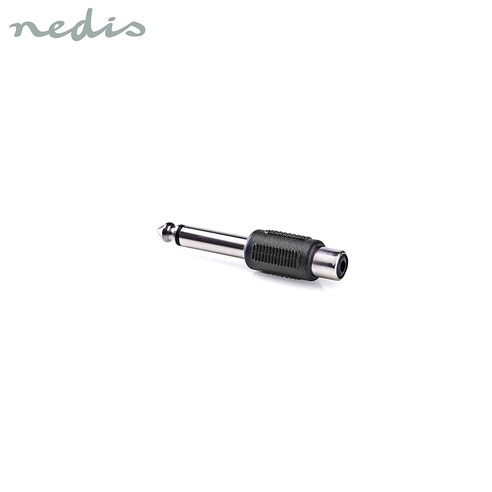 Audio Adapter | Jack Mono | Male 6.3mm - RCA Female | Nickel | Nedis