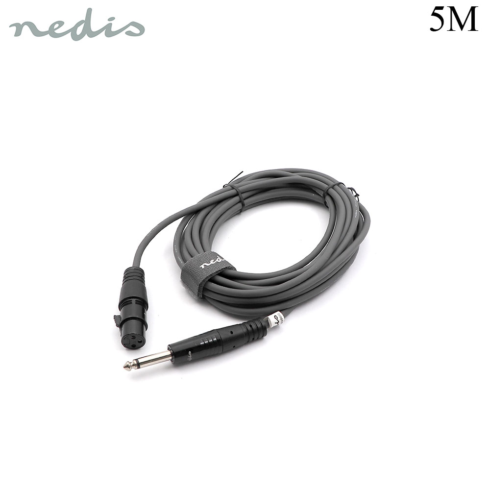 Audio Cable | XLR 3-Pin Female - Jack Mono Male 6.3mm | 5M | Nedis