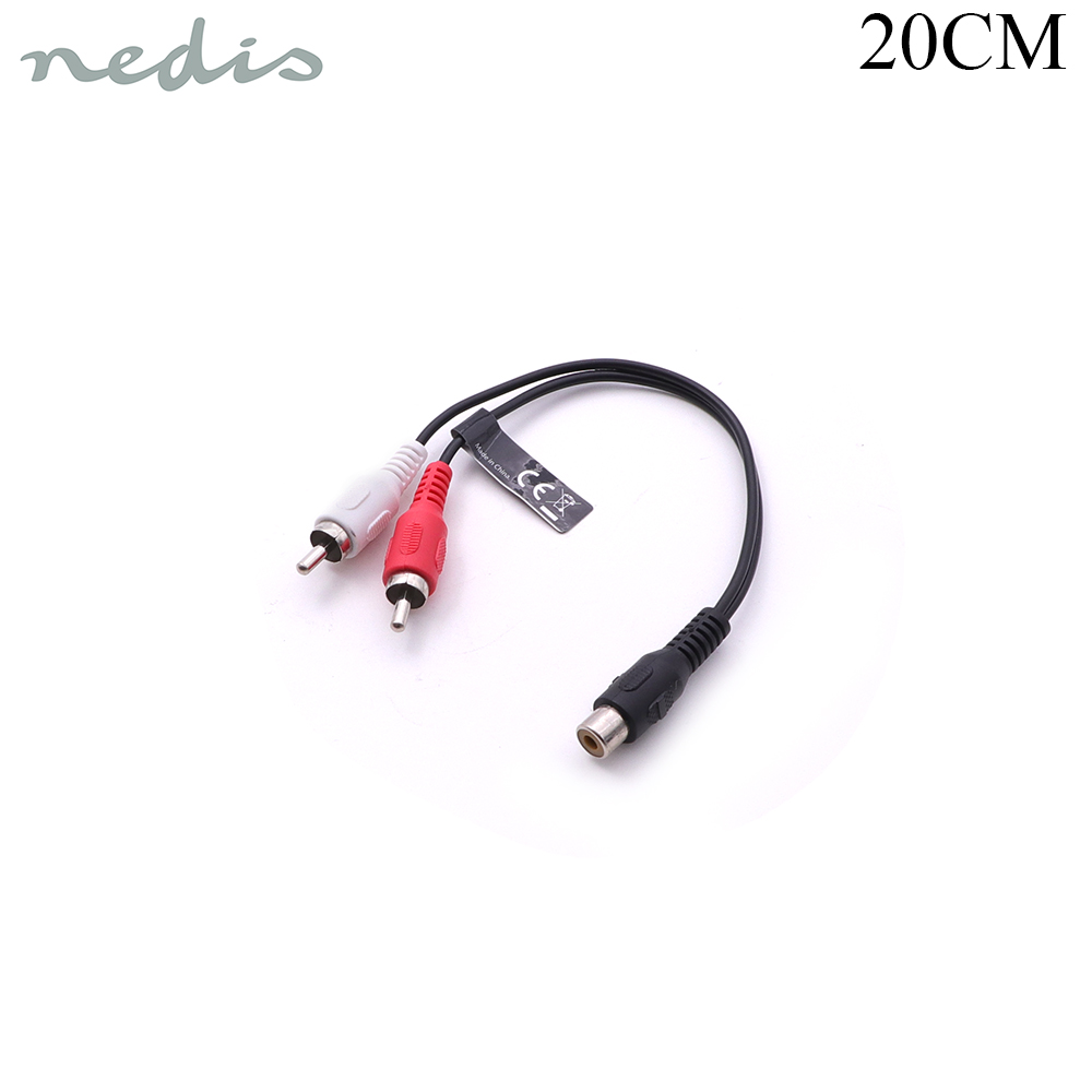 Audio Adapter | RCA | Female - 2x Male | Gold | 0.2M | Nedis