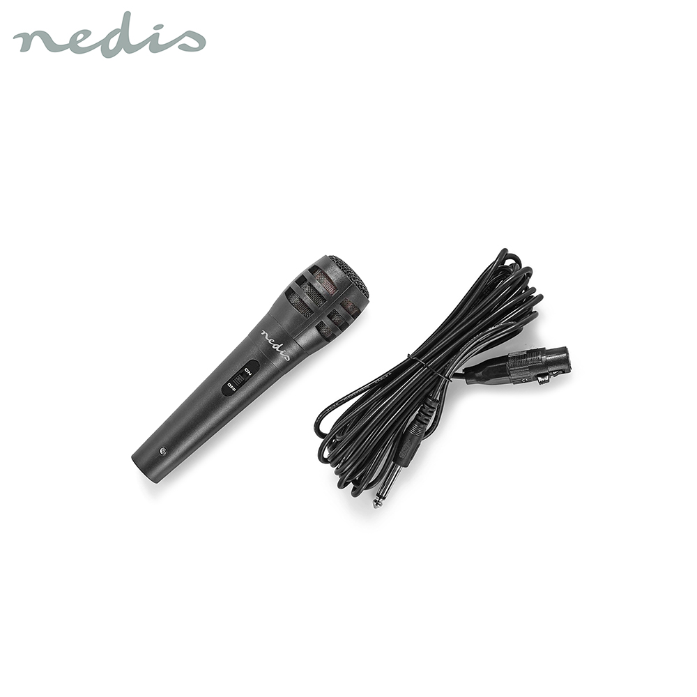 Karaoke Microphone | Wired | Dynamic | 600 Ohm | Plastic | Black | Nedis