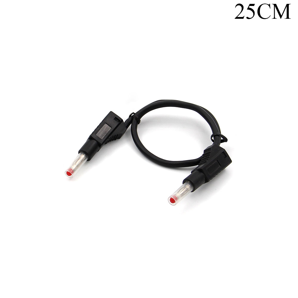 Test Cable | Banana Male | 4mm | Black | Isolated | 0.25M