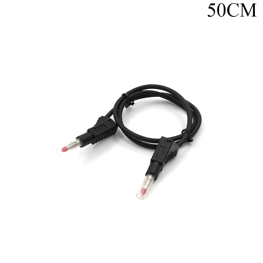 Test Cable | Banana Male | 4mm | Black | Isolated | 0.5M