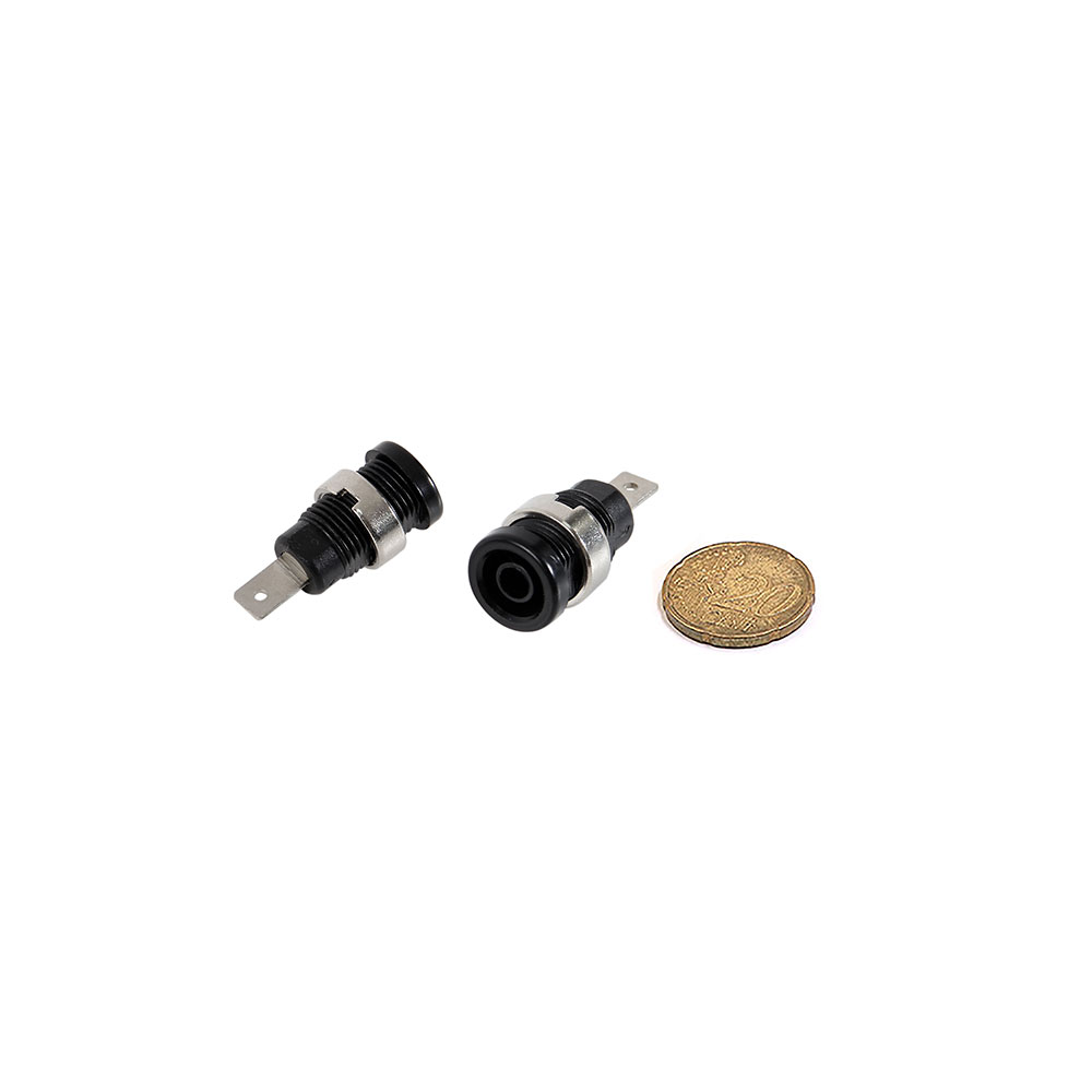 Terminal Plug | Binding Post | 4mm | Female | Safety | Black